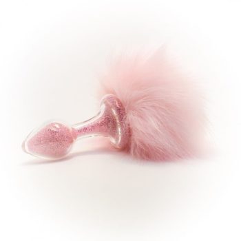 sparkle plug bunny tail pink